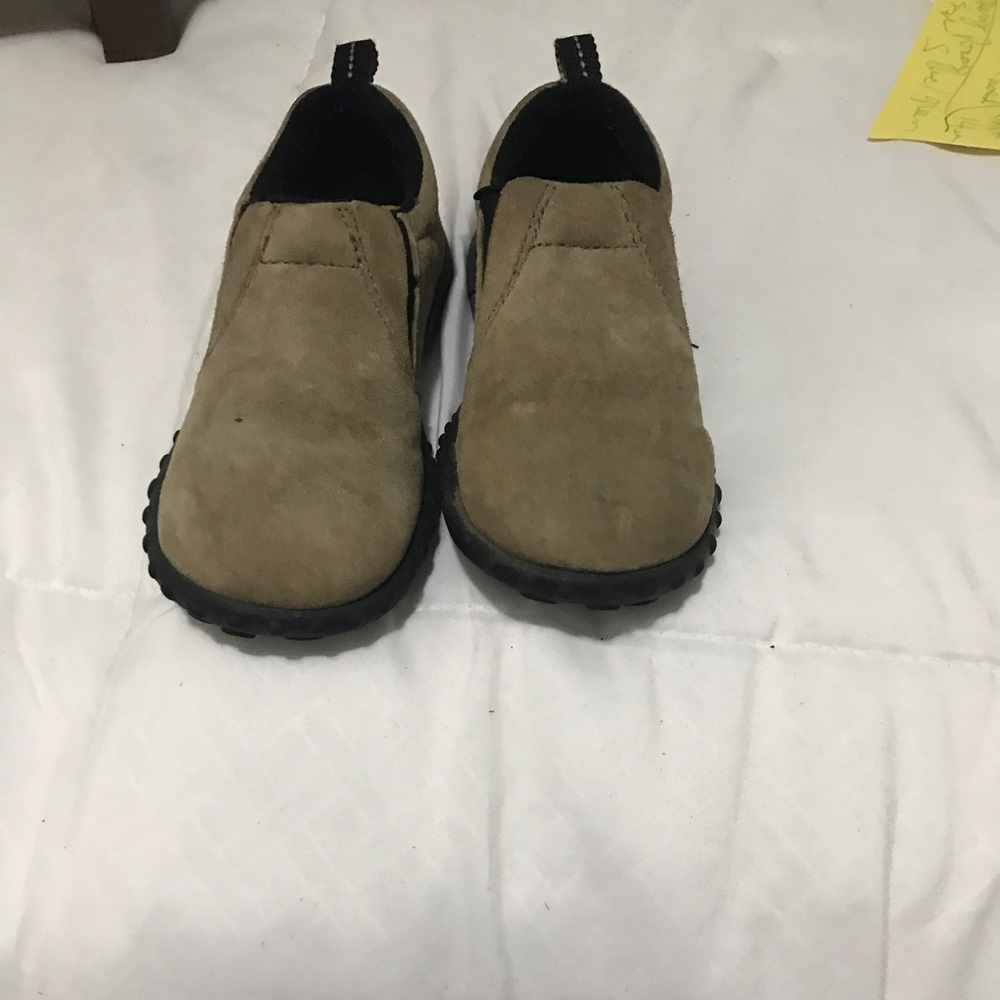 Baby Merrell tan mocs size 7
